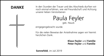 Anzeige von Paula Feyler von MGO