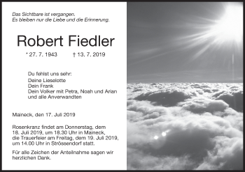 Anzeige von Robert Fiedler von MGO