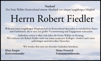 Anzeige von Robert Fiedler von MGO