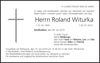 Anzeige von Roland Witurka von MGO