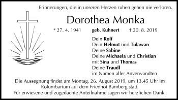 Anzeige von Dorothea Monka von MGO