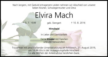 Anzeige von Elvira Mach von MGO