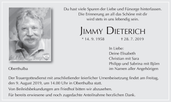 Anzeige von Jimmy Dieterich von MGO