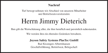 Anzeige von Jimmy Dieterich von MGO