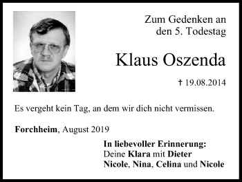 Anzeige von Klaus Oszenda von MGO
