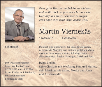 Anzeige von Martin Viernekäs von MGO