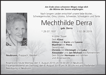Anzeige von Mechthilde Derra von MGO