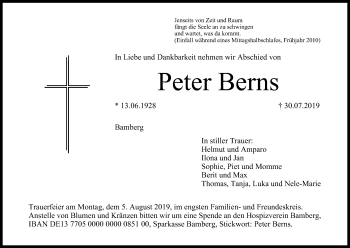 Anzeige von Peter Berns von MGO