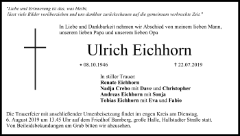 Anzeige von Ulrich Eichhorn von MGO
