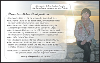 Anzeige von Unser herzlicher Dank  von MGO