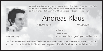 Anzeige von Andreas Klaus von MGO