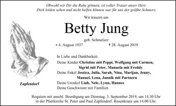 Anzeige von Betty Jung von MGO