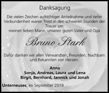 Anzeige von Bruno Stark von MGO
