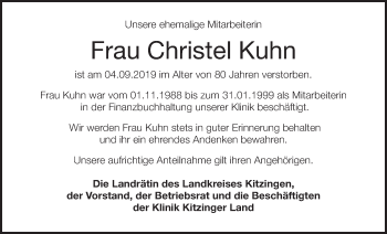 Anzeige von Christel Kuhn von MGO