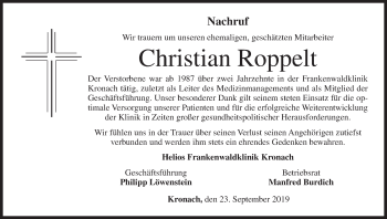 Anzeige von Christian Roppelt von MGO