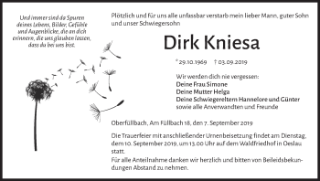 Anzeige von Dirk Kniesa von MGO