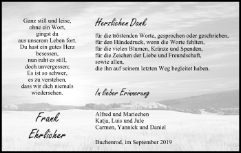 Anzeige von Frank Ehrlicher von MGO