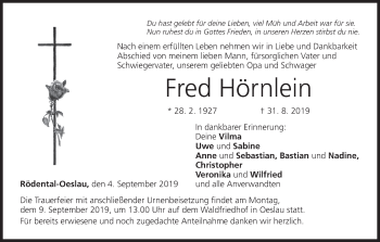 Anzeige von Fred Hörnlein von MGO