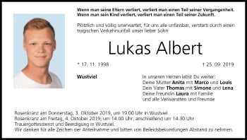 Anzeige von Lukas Albert von MGO
