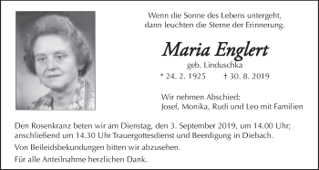 Anzeige von Maria Englert von MGO