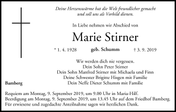 Anzeige von Marie Stirner von MGO