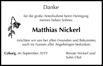 Anzeige von Matthias Nickerl von MGO