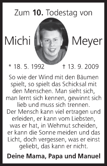 Anzeige von Michi Meyer von MGO