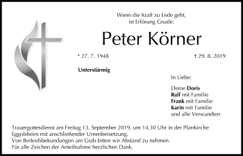 Anzeige von Peter Körner von MGO