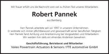 Anzeige von Robert Pannek von MGO