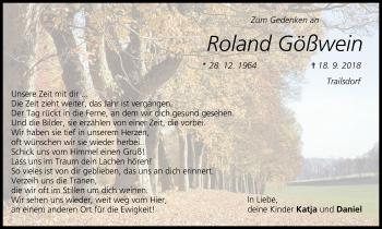 Anzeige von Roland Gößwein von MGO