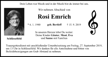 Anzeige von Rosi Emrich von MGO