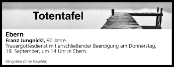 Anzeige von Totentafel vom 18.09.2019 von MGO