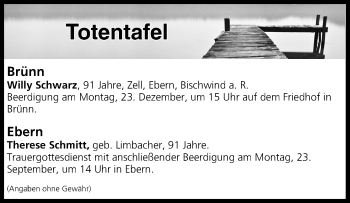 Anzeige von Totentafel vom 21.09.2019 von MGO