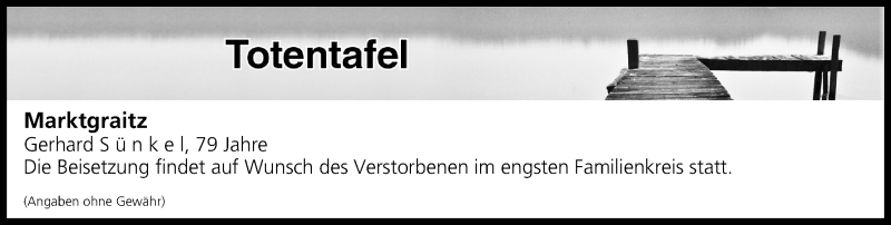  Traueranzeige für Totentafel vom 21.09.2019 vom 21.09.2019 aus MGO