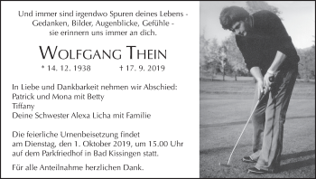 Anzeige von Wolfgang Thein von MGO