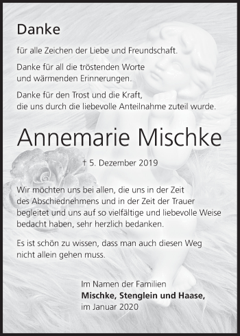 Anzeige von Annemarie Mischke von MGO