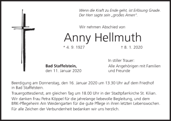 Anzeige von Anny Hellmuth von MGO