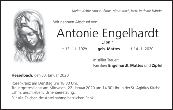 Anzeige von Antonie Engelhardt von MGO