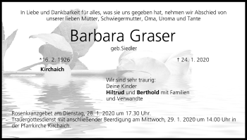Anzeige von Barbara Graser von MGO