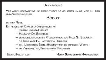 Anzeige von Bodo Schäfer von MGO