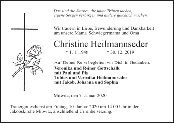 Anzeige von Christine Heilmannseder von MGO