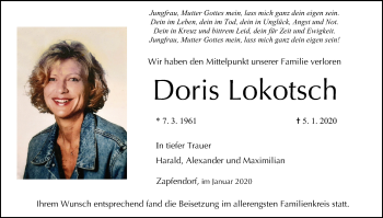Anzeige von Doris Lokotsch von MGO