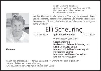 Anzeige von Elli Scheuring von MGO