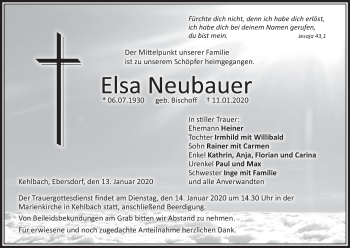 Anzeige von Elsa Neubauer von MGO