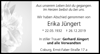 Anzeige von Erika Jüngert von MGO