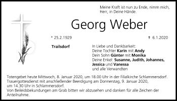 Anzeige von Georg Weber von MGO