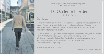 Anzeige von Günter Schneider von MGO