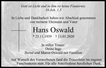 Anzeige von Hans Oswald von MGO