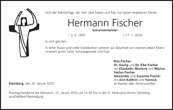 Anzeige von Hermann Fischer von MGO