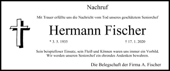 Anzeige von Hermann Fischer von MGO